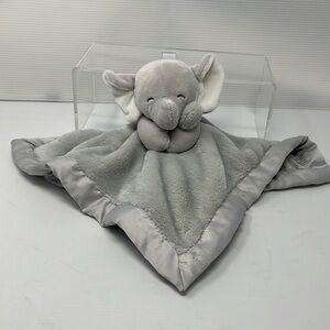 Carter’s Elephant Lovey Security Blanket Gray 2016 Satin Edges